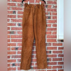 Vintage Continental leather Fashions Suede Leather Pants